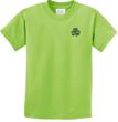 St Patricks Day Shamrock Patch Pocket Print Kids T-shirt