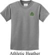 St Patricks Day Shamrock Patch Pocket Print Kids T-shirt