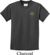 St Patricks Day Shamrock Patch Pocket Print Kids T-shirt