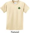 St Patricks Day Shamrock Patch Pocket Print Kids T-shirt