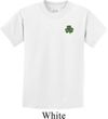 St Patricks Day Shamrock Patch Pocket Print Kids T-shirt