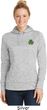 St Patricks Day Shamrock Patch Pocket Print Ladies Dry Wicking Hoodie