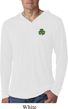 St Patricks Day Shamrock Patch Pocket Print Lightweight Hoodie