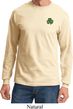 St Patricks Day Shamrock Patch Pocket Print Long Sleeve