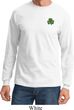 St Patricks Day Shamrock Patch Pocket Print Long Sleeve