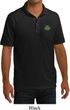 St Patricks Day Shamrock Patch Pocket Print Pique Polo
