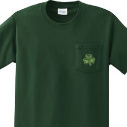 St Patricks Day Shamrock Patch Pocket Print Pocket Tee St Patricks Day Shamrock Patch Pocket Print Pocket Tee