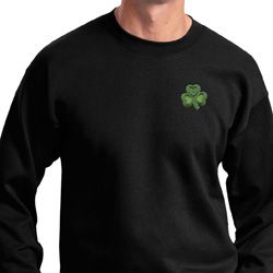 St Patricks Day Shamrock Patch Pocket Print Sweatshirt St Patricks Day Shamrock Patch Pocket Print Sweatshirt