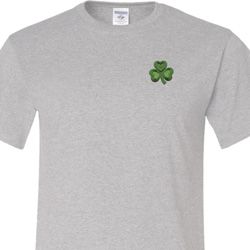 St Patricks Day Shamrock Patch Pocket Print Tall Shirt St Patricks Day Shamrock Patch Pocket Print Tall Shirt