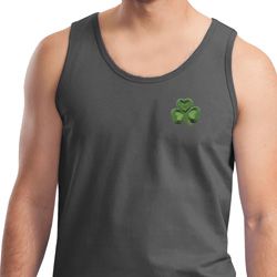 St Patricks Day Shamrock Patch Pocket Print Tank Top St Patricks Day Shamrock Patch Pocket Print Tank Top