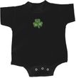 St Patricks Day Shamrock Patch Small Print Baby Romper