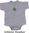 St Patricks Day Shamrock Patch Small Print Baby Romper