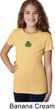 St Patricks Day Shamrock Patch Small Print Girls T-shirt