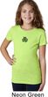 St Patricks Day Shamrock Patch Small Print Girls T-shirt
