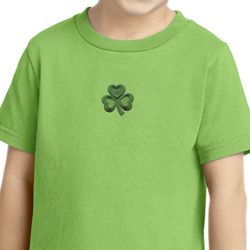 St Patricks Day Shamrock Patch Small Print Toddler T-shirt