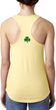 St Patricks Day Shamrock Sequins Back Print Ladies Ideal Tank Top