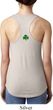 St Patricks Day Shamrock Sequins Back Print Ladies Ideal Tank Top