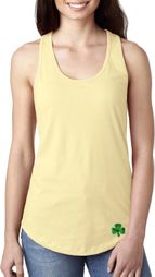 St Patricks Day Shamrock Sequins Bottom Print Ladies Ideal Tank Top St Patricks Day Shamrock Sequins Bottom Print Ladies Ideal Tank Top