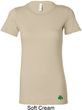 St Patricks Day Shamrock Sequins Bottom Print Ladies Longer Length Tee
