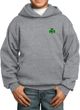 St Patricks Day Shamrock Sequins Pocket Print Kids Hoodie