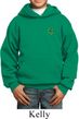 St Patricks Day Shamrock Sequins Pocket Print Kids Hoodie