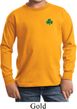St Patricks Day Shamrock Sequins Pocket Print Kids Long Sleeve