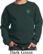 St Patricks Day Shamrock Sequins Pocket Print Kids Sweatshirt
