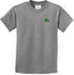 St Patricks Day Shamrock Sequins Pocket Print Kids T-shirt