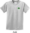 St Patricks Day Shamrock Sequins Pocket Print Kids T-shirt