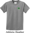 St Patricks Day Shamrock Sequins Pocket Print Kids T-shirt
