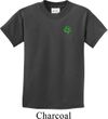 St Patricks Day Shamrock Sequins Pocket Print Kids T-shirt