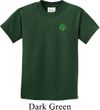 St Patricks Day Shamrock Sequins Pocket Print Kids T-shirt