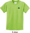 St Patricks Day Shamrock Sequins Pocket Print Kids T-shirt