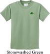 St Patricks Day Shamrock Sequins Pocket Print Kids T-shirt