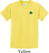 St Patricks Day Shamrock Sequins Pocket Print Kids T-shirt