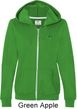 St Patricks Day Shamrock Sequins Pocket Print Ladies Full Zip Hoodie