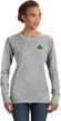St Patricks Day Shamrock Sequins Pocket Print Ladies Sweatshirt