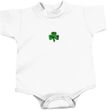 St Patricks Day Shamrock Sequins Small Print Baby Romper