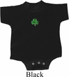 St Patricks Day Shamrock Sequins Small Print Baby Romper