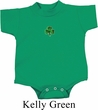 St Patricks Day Shamrock Sequins Small Print Baby Romper