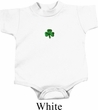 St Patricks Day Shamrock Sequins Small Print Baby Romper