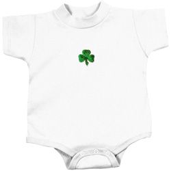 St Patricks Day Shamrock Sequins Small Print Baby Romper St Patricks Day Shamrock Sequins Small Print Baby Romper