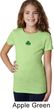 St Patricks Day Shamrock Sequins Small Print Girls T-shirt