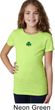 St Patricks Day Shamrock Sequins Small Print Girls T-shirt