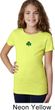 St Patricks Day Shamrock Sequins Small Print Girls T-shirt