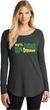 St Patricks Day Shirt 10% Irish 90% Drunk Ladies Tri Long Sleeve