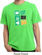 St Patricks Day Shirt Eat Drink Be Irish Pigment Dyed Tee T-Shirt
