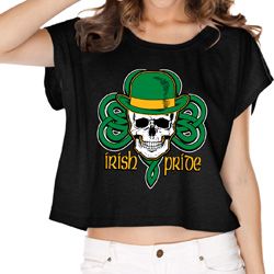 St Patricks Day Tee Irish Pride Ladies Boxy Shirt