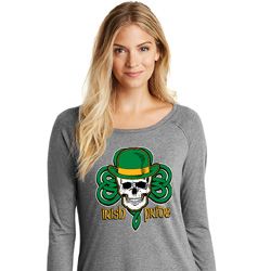 St Patricks Day Tee Irish Pride Ladies Tri Long Sleeve