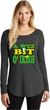 St Patricks Day Wee Bit Irish Ladies Tri Long Sleeve
